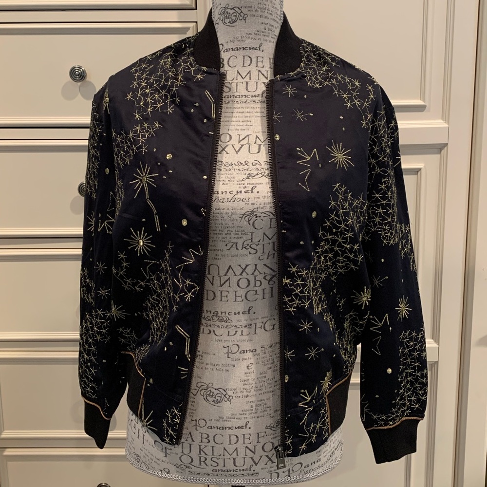 NWT Silence and Noise Constellation Bomber Jacket